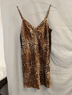 Small Cheetah Print Silky Nightie Lingerie