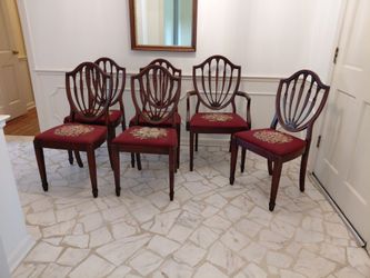 6 Hepplewhite style dining chairs