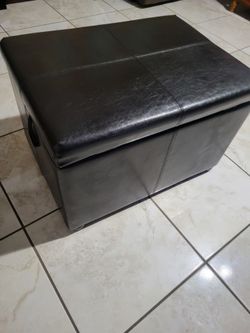 Black ottoman