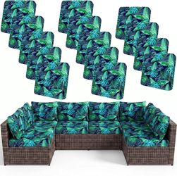14 Pcs Patio Cushion Covers Stretch Outdoor Furniture Protector Slipcovers