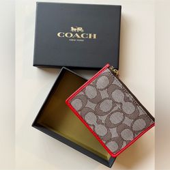 Boxed Mini Skinny Id Case In Signature Textile Jacquard