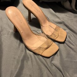 Clear Heel With Nude Bottom