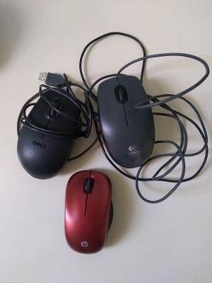 3 MOUSE DELL LOGITECH WIRELESS MOUSE HP