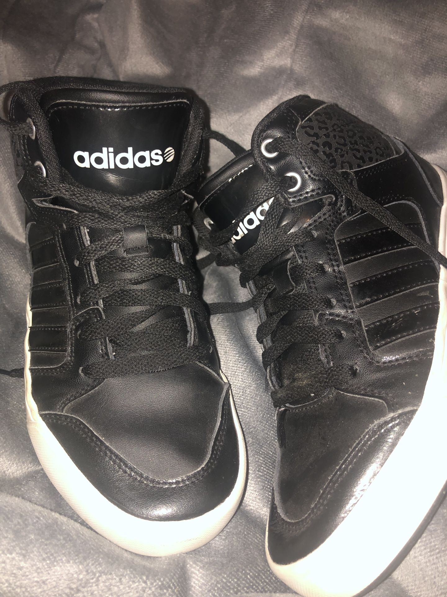 Adidas black high tops