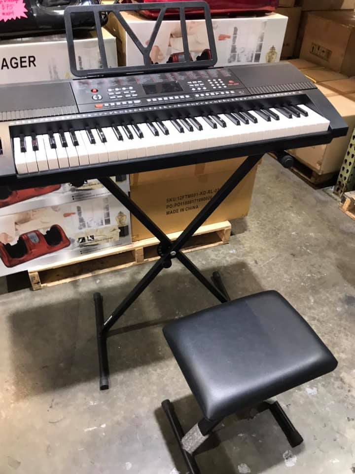 🎹🎹🎹61 Keys Keyboard with Stand and Bench🎹🎹🎹