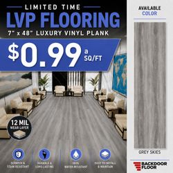$.99 SQ/FT Luxury Vinyl Plank Flooring – 7" x 48"