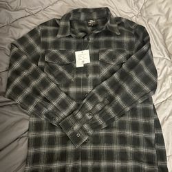 YAGO Mens Plaid Flannel Button Down