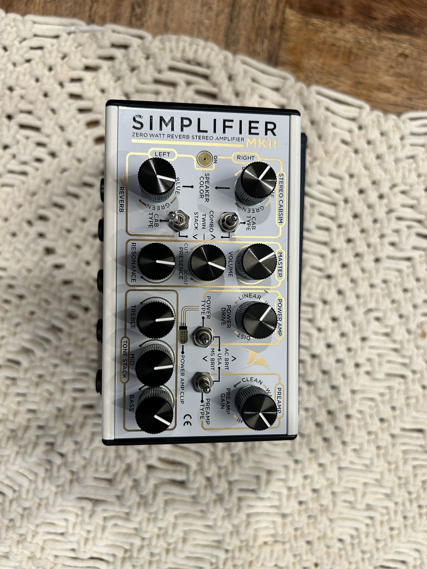 DSM Humboldt Simplifier Mk2 Zero Watt Stereo Amplifier Pedal