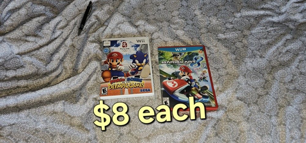 Nintendo Wii And U Games $8 Each