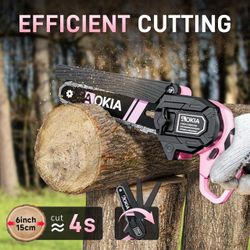 Mini chainsaw cordless pink