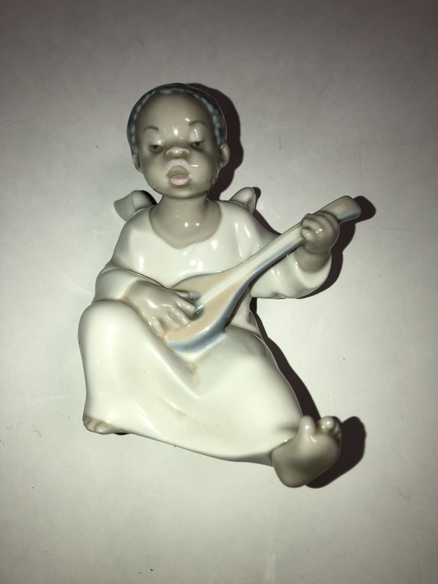 Rare LLADRO Cherub With Guitar Figurine 