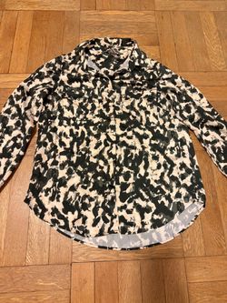 H&M Patterned Long-Sleeve Shirt XXS
