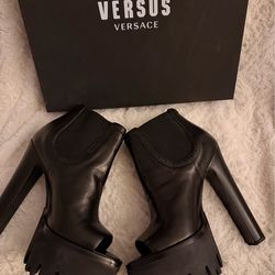 Versace Versus Peep-toe Boot Size 7
