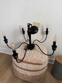 Black 5-Light Candelabra Chandelier