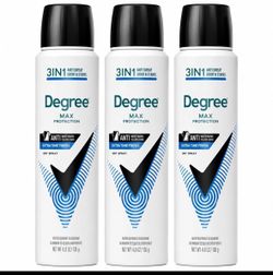Degree Max Protection 3-in-1 Anti-Stain Dry Spray Extra Time Fresh 3 Pack