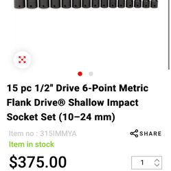 Snap On Impact Socket Set 