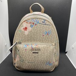 Guess Floral Beige Backpack