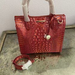 Brahmin Caroline Red Dragon Handbag 