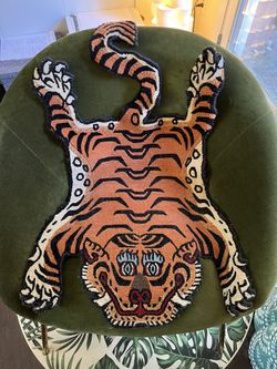 Handmade Wool Tibetan Tiger Rug