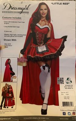 Dreamgirl Little Red Riding Hood Costume Size Large