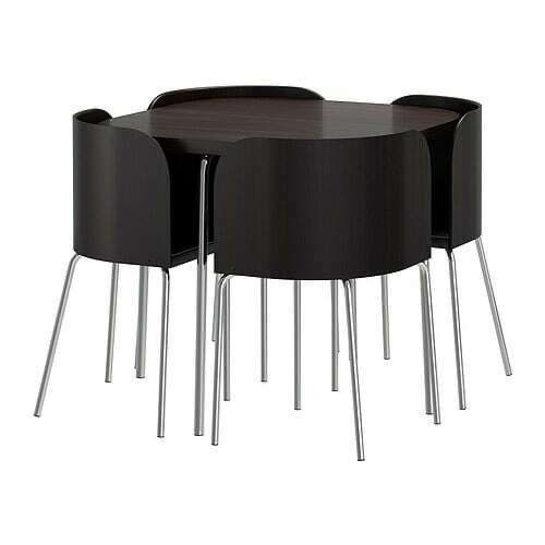 IKEA Fusion Compact Dining Set with 4 nesting chairs