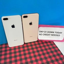Apple iPhone 8 Plus Unlocked -PAYMENTS AVAILABLE-$1 Down Today 