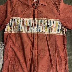 Trader Joes Shirt Mens XXL Red Hawaiian Surf Board Reyn Spooner 2006 RARE