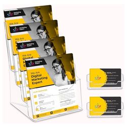 Safewayss 4-Tier Acrylic Brochure Holder