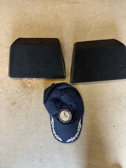 Mercedes Benz foot rests and hat. Never used