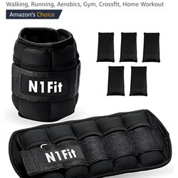 N1fit 10lbs/Pair Adjustable Ankle Weights