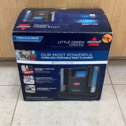 BISSELL LITTLE GREEN CORDLESS PORTABLE CARPET & UPHOLSTERY DEEP CLEANER.