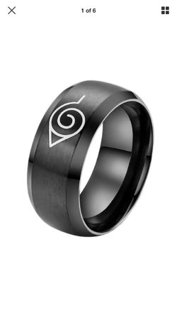 Black stainless steel Naruto Ring
