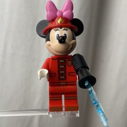 LEGO Minifigure dis051 Minnie Mouse Fire Fighter Disney Mickey & Friends (Rare Collectors Item!)