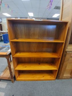Wood Bookcase with Four Shelves