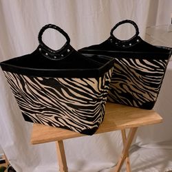 Zebra magazine holder.