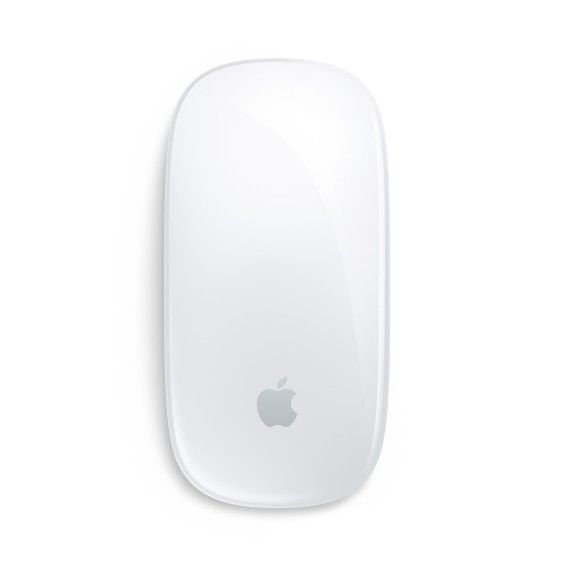 Apple Magic Mouse: Wireless, Bluetooth, Rechargeable. Works with Mac or iPad; Multi-Touch Surface - White