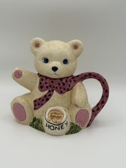 Vintage Handmade Honey Bear Porcelain Teapot