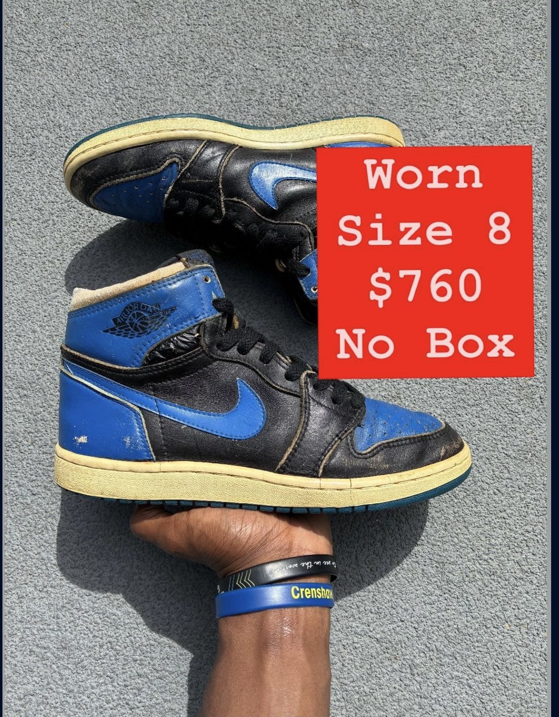 Size 8 “1985 Royal” Jordan 1 High