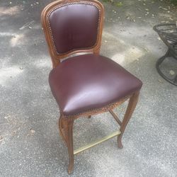 2 Vintage Antique Bar Stools 