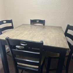 Dining Table And Chairs- Bar Height 
