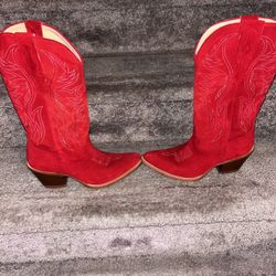 RED COWGIRL BOOTS
