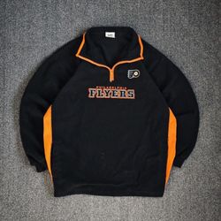 Lee Sport Men's Philadelphia Flyer Quarter Zip Sweater Size XL