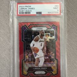 2023 Prizm LeBron James PSA9