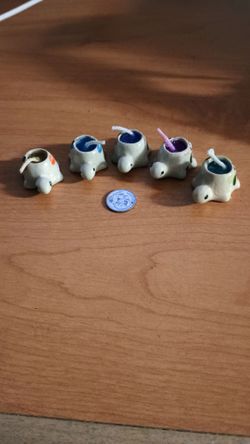 Mini vintage turtle ceramic candles