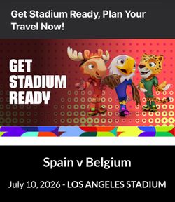 SPAIN VS. BELGIUM  WORLD CUP SOFI