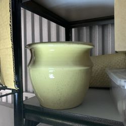 Yellow Ceramic Planter 