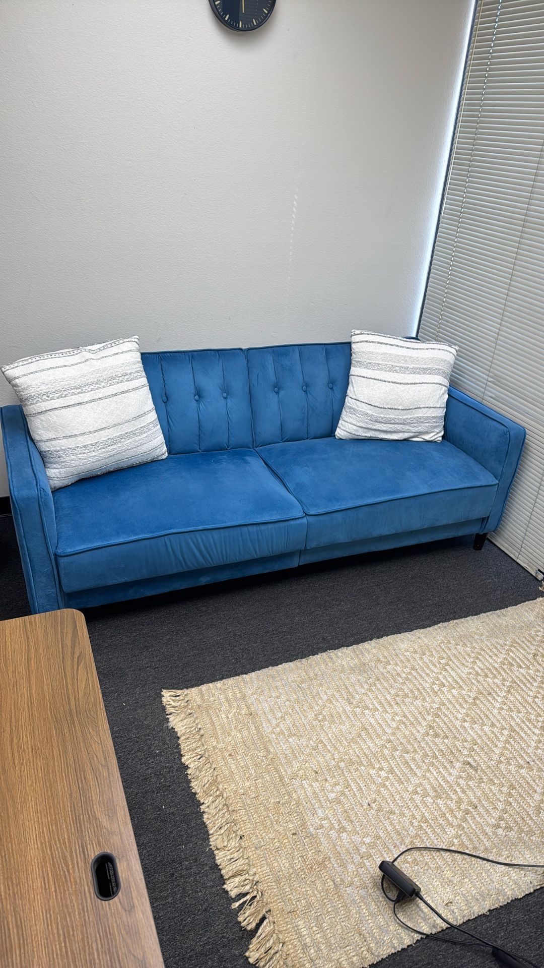 Futon Couch Blue