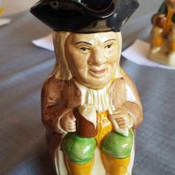 Vintage Wood and Sons England Toby Jug Philpot handled jug 4 7/8" tall A124Z531