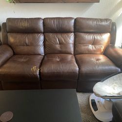 Leather Reclining Couch