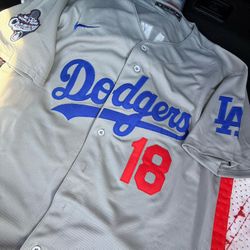 Dodgers Yamamoto Jersey With World Series Championship patch